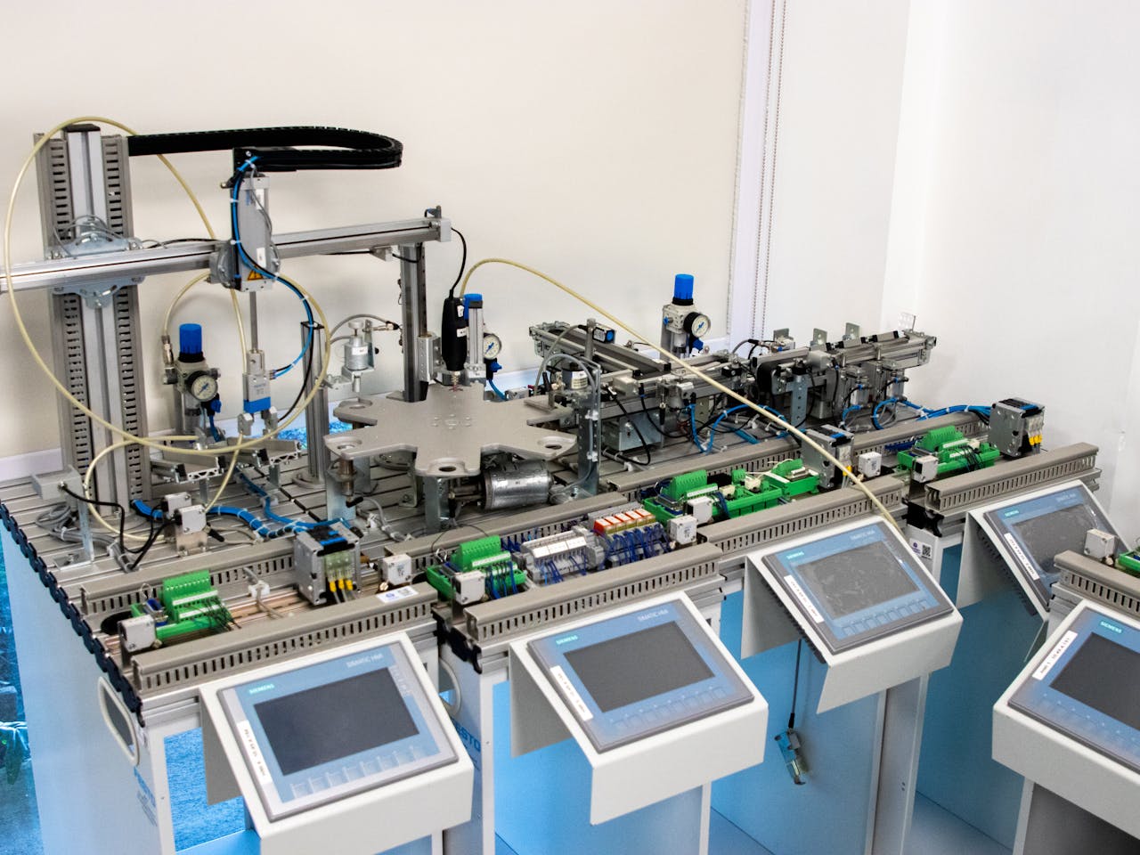 Advanced industrial machinery for automation and control in a laboratory setting.